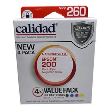 Calidad 260 VP2 Ink Cartridges Epson 200 Black Cyan Magenta Yellow 4 Pack Sealed picture