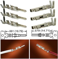 Molex (Male n Female) Lot, Crimp Pins & Sockets, Size: 0.062