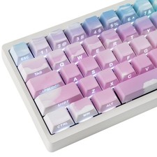 135 PCS PBT Keycaps Double Shot Side Printed Gradient Pink Blue Cherry Profile picture