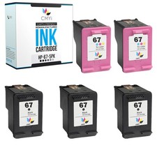 CMYi 5PK Compatible HP 67 Printer Ink Cartridges for DeskJet 4220e 4252e 4255e picture