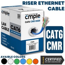 Cat6 Riser Ethernet Cable 1000ft CMR 23AWG Solid UTP 550MHz Bulk Network Cable picture