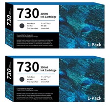 730 Ink Cartridges 2-Pack 300ml Matte Black P2V71A Replacement for HP 730 Ink... picture