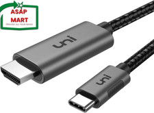 Uni USB C to HDMI Cable for Home Office 3Ft 4K@60Hz, USB Type-C to HDMI Braided  picture