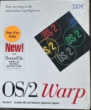 Vintage IBM OS/2 Warp v3 Red Spine Box Edition with Boot Floppies Manuals picture
