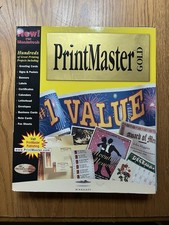 Vintage PrintMaster Gold Macintosh CD-ROM Mindscape 1996 Mac Big Box Software picture
