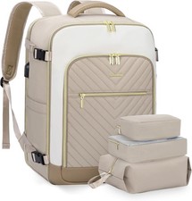 LOVEVOOK Large Travel Backpack for Women, 50L-4Pcs, Khaki - Beige - Abricot  picture