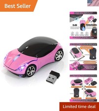 Pink Wireless Car Mouse - 2.4G Wireless with USB Receiver, Optical Mouse for ... picture