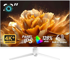 Computer Monitor 28 inch 4K UHD 3840x2560 IPS White DisplayPort HDMI Gawfolk NEW picture