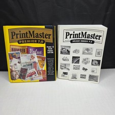 PrintMaster Premier 7.0 Mindscape Vintage PC CD-ROM 7 Discs Image Index Manual picture