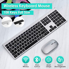 Ultra Slim Wireless Bluetooth Keyboard and Mouse Set for Windows Mac iOS Android picture