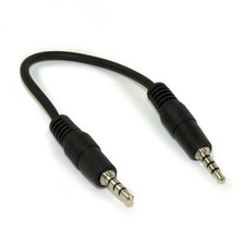 6inch 3.5mm 4 Conductor TRRS / 3 Band + Mic or Video Male to Male Cable picture