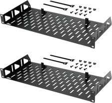 Tecmojo 1U Rack Shelf,19 inch Shelf 8 Depth,Rack 8 in/2pack,  picture