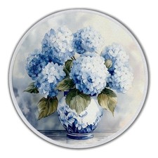 Blue Hydrangea Chinoiserie Chinese Decor Round Small Pad 8.6x8.6in picture