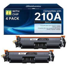 NEW 210A Black Toner Cartridges 2 Pack for HP 210X Compatible Color Laserjet Pro picture