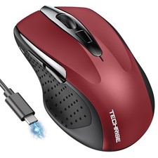 Bluetooth Mouse (BT5.0/3.0 & 2.4G) Rechargeable Wireless Mouse, 4800 DPI Opti... picture