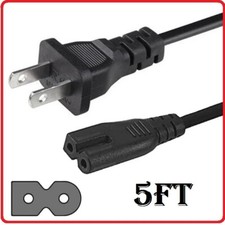 Polarized Power Cord, 2 Prong, Universal, 5Ft, Black picture