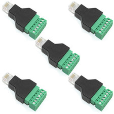 5 PCS RJ11 Male to 6 Pins Screw Terminal Block Adapter for Telephone Cords picture