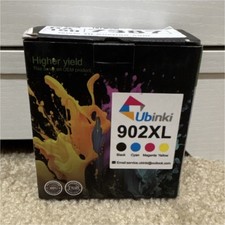 Ubinki 902XL High Yield Ink Cartridge Set Black Cyan Magenta Yellow picture