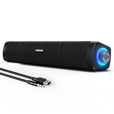 USB Computer Speakers,Computer Speakers with 3.5 mm aux,Wired Black picture