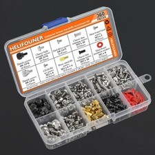 PC Computer Screws Standoffs Set Kit 360 Pieces Hard Drive Motherboard Case Fan picture