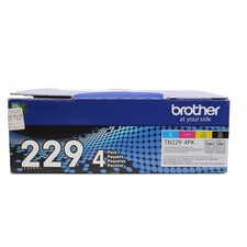 NO BLACK Brother TN229 4PK Black/Magenta/Cyan/Yellow Standard Yield Toner picture