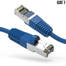 20FT-100FT CAT7 RJ45 Network Ethernet Shield Cable SSTP Gold 600MHz Copper Wire picture