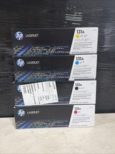 NEW Set of 4 Genuine HP 131A Black & Color Magenta Cyan Yellow Print Toner OEM picture