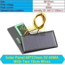 5 PCS Brand New Polycrystalline Solar Panels 68*37mm 5V 60MA For DIY Tech picture