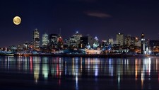 Landscape long exposure montreal canada cityscape Custom Gaming Mat Desk picture