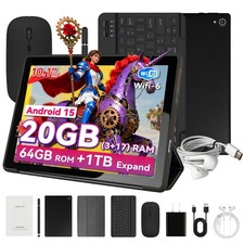 10.1 inch Android 15 Tablet 20GB RAM 64GB ROM WIFI Bluetooth with keyboard set picture
