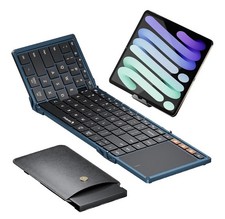 ProtoArc XK01 TP Foldable Keyboard with Touchpad, 0.65 in Keycaps, Blue picture