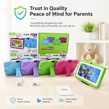 Kid Tablet 7 inch Android 12 8GB + 256GB Anti-Drop Design 5000mAh HD Wifi Selfi picture