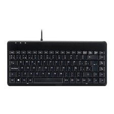 PERIBOARD409U ES Mini USB Wired Keyboard Black Spanish QWERTY Glossy Shine picture