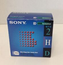 SONY 2HD IBM Formatted 10 count Diskettes Micro Floppy Disk / Double Sided picture