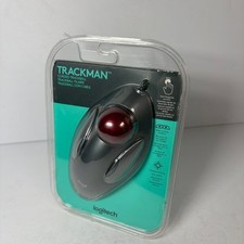 Logitech Trackman Corded Trackball Mouse USB Fingertip Control T-BC21 picture