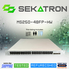 🔀 Cisco Meraki MS250-48FP-HW 48× Gigabit PoE+ • 4× 10G SFP+ • Cloud Managed ⚡ picture