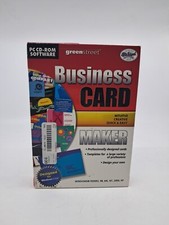 Business Card Maker PC - Vintage Computer Program - Windows Green Street NEW  picture