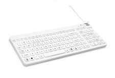 Man & Machine Really Cool Touch Silicone Rubber Waterproof Keyboard IP68 White picture