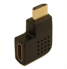 HDMI Right Angle M/F Adapter RIGHT-SIDE Oriented Gold Plated picture