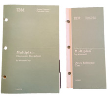 IBM PC Computer Professional Multiplan Electronic Worksheet Microsoft 1983 V 1.1 picture
