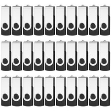 Pack 4GB USB 2.0 Flash Drives Bulk Swivel Metal Cover Black PC Mac picture