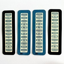 Vintage IBM THINK 4 Laminated Bookmarks Blue/Black Various Languages New Unused picture