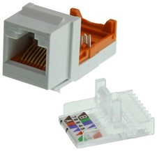 Panduit NK5E88MWH-  Modular Connector, Keystone, White, RJ45 Wired Qty 25 picture