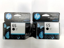 2 pack Genuine New OEM HP 65 Black Ink Cartridge N9K02AN picture