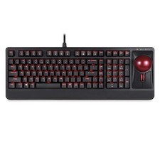 Perixx Periboard-322 Wired Mechanical Trackball Keyboard with 2 Hubs, 2.17 In... picture