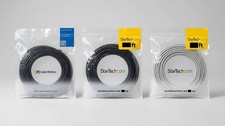 Lot of 3 Cat 6 Ethernet Cables - Cable Matters 30ft Black + 2x StarTech.com 30ft picture