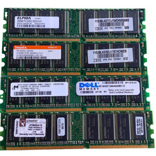 PC Computer Memory IBM Dell Kingston Elpida Hynix MIcron 256MB 512MB 1GB Lot 4 P picture