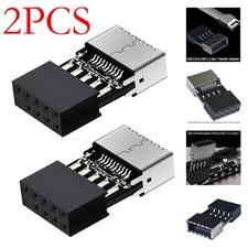 2X Comeap USB 2.0 to USB 3.2 Gen 1 Header Extension Adapter for Mainboard 9 pins picture
