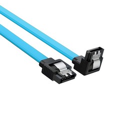 SATA III Cable 6Gbps 90 Degree Right Angle Locking Latch 8 Inches for HDD Lot picture
