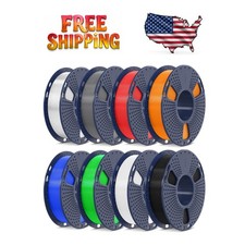 8-Pack Multicolor PLA Filament Bundle - Eco-Friendly 1.75mm 3D Printer Filament picture